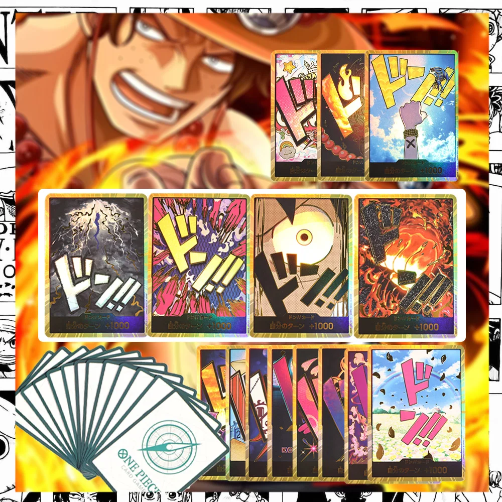 One Piece OPCG Gold DON!! Proxy Cards Japanese Version NM Gold Foil Refraction Flash Collection Card Gifts Toys