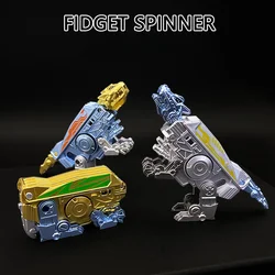 Transforming Dinosaur Fidget Spinner, Mecânico Tyrannosaurus Rex Wolf, Dobrável giratório de mão giratória, Descompressão Fidget Brinquedos