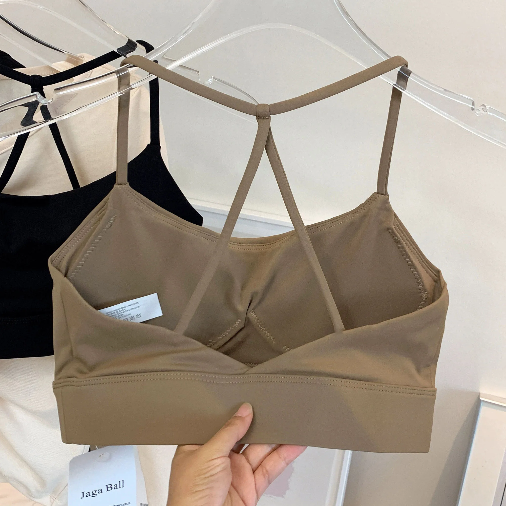 High Quality Nylon Sports Bra for Women Yoga Top for Fitness Female Workout Underwear Push Up Sportswear for Gym