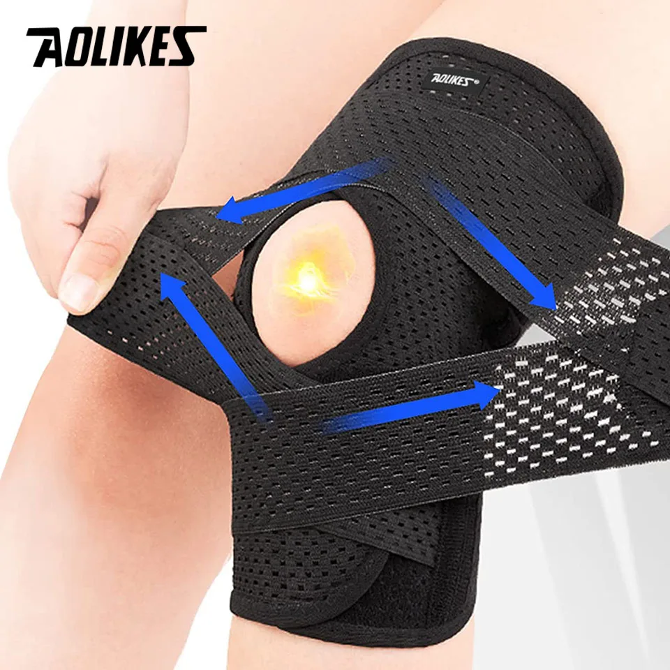 AOLIKES Knee Pads Support with Side Stabilizers for Men and Women Meniscal Tear Knee Pain ACL MCL Arthritis Injuries Recovery