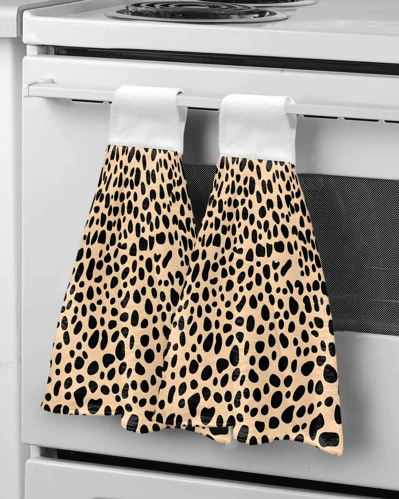 

Simple Leopard Camo Animal Bathroom Hand Towel Kitchen Absorbent Custom Hanging Wipe Towel Soft Hand Cloth