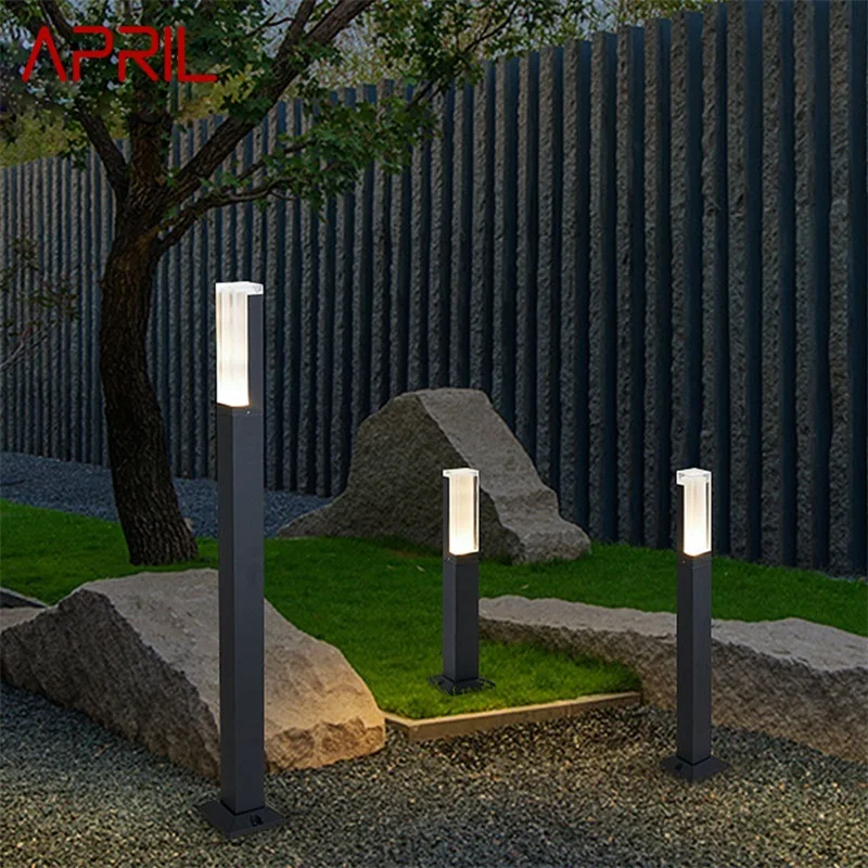 April im Freien LED Rasen Licht Aluminium wasserdichte Garten lampe kreativ dekorativ für Villa Duplex Park