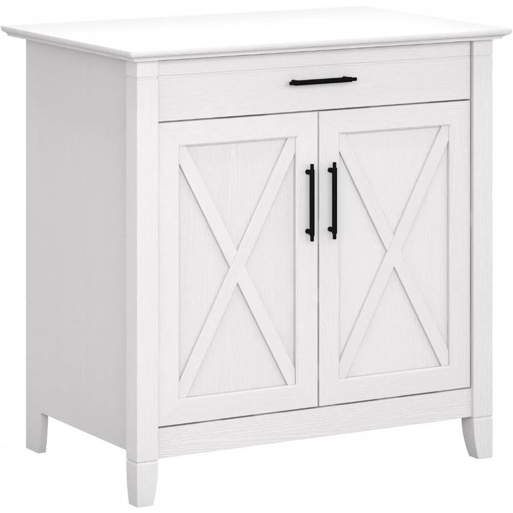 Solid white oak decorative cabinet with work top|30W x 20D Concealed desk and storage，Pure White Oak