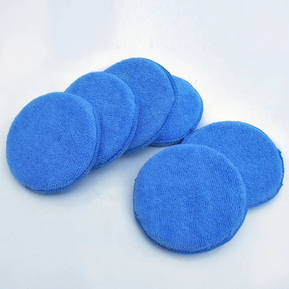 6 Pcs Car Wash Sponge Wax for Polishing Applicator Pad Microfiber Superfine Cleaning Pads