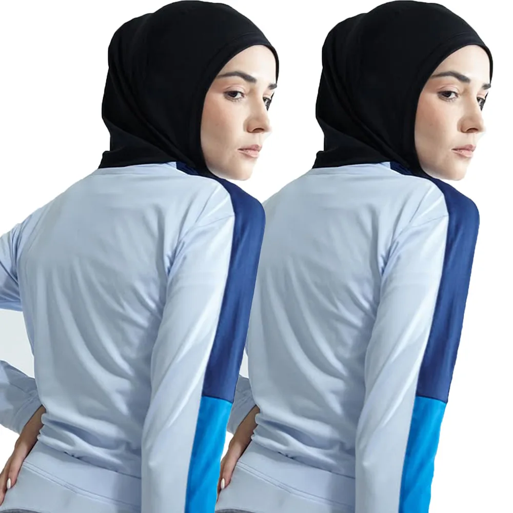 

Новый мгновенный готовый к ношению хиджаб, мусульманский женский эластичный спортивный трикотаж для плавания, шарфы-хиджабы, малайзийские повязки на голову, шапки, повязка на голову Mujer