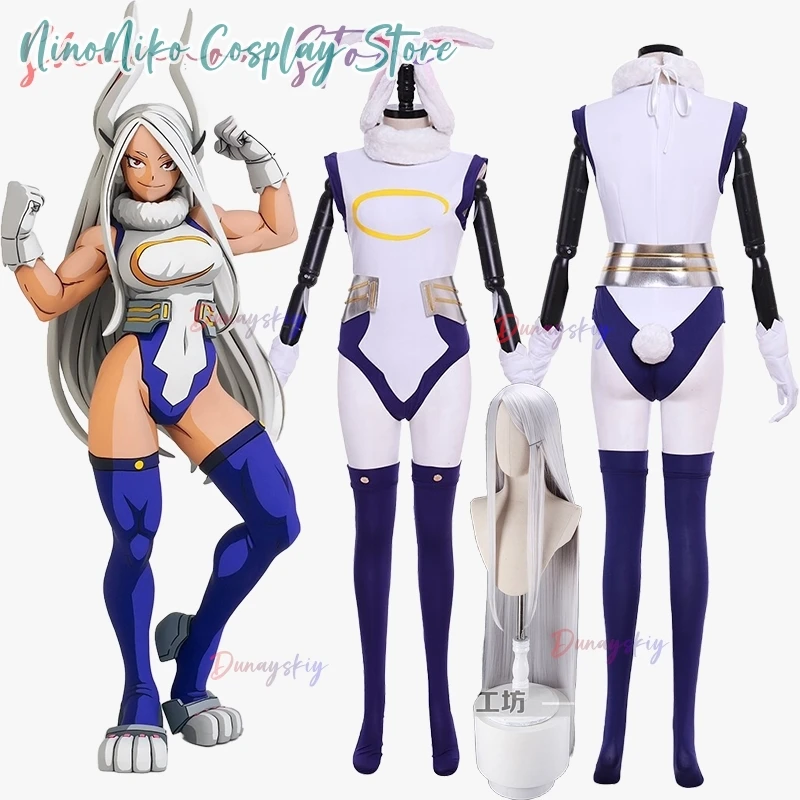 Anime Mha Rabbit Hero Mirko Cosplay Sexy Costume zentai Jumpsuit