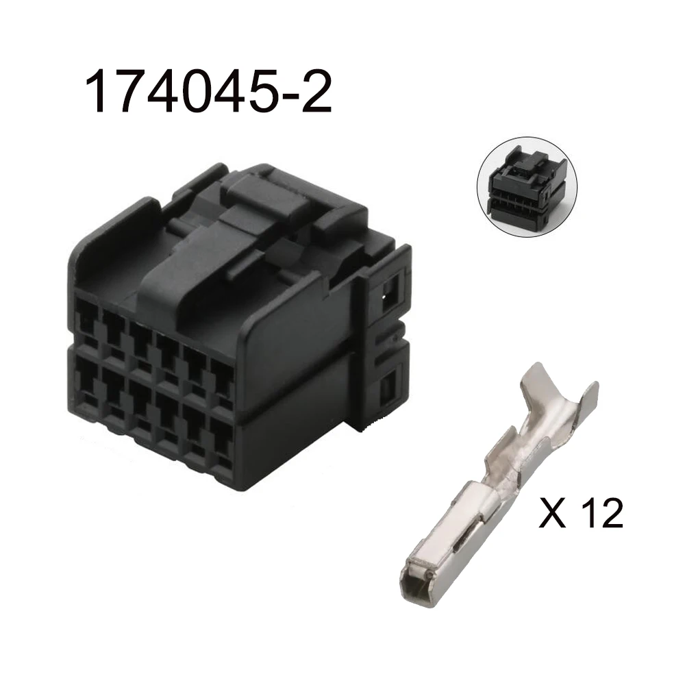 Imagem -04 - Impermeável Macho e Fêmea Fio Conector Terminal Automotivo Plug Vedação de Borracha Pin Soquete 200conjunto 1740442 174045-2