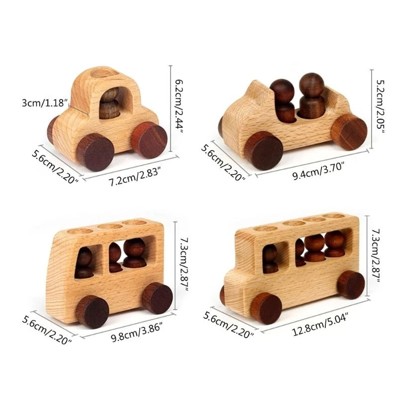 木製ブロックセット スタッキングカーおもちゃ スタッキングビルディング教育学習 就学前用 スタックブロック 車の形 15UB