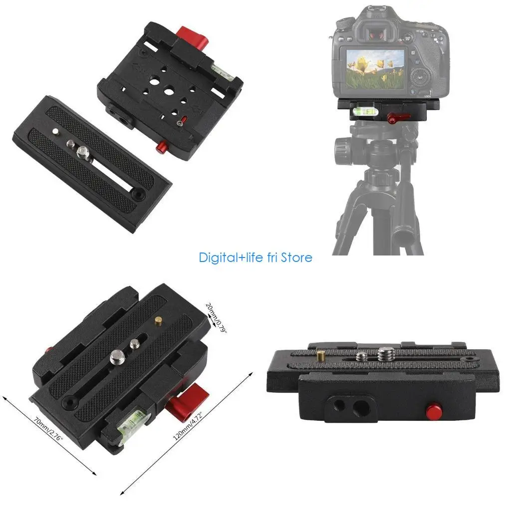 serrage à dégagement rapide en alliage d'aluminium amélioré E06D P200, adaptateur plaque QR pour Manfrotto pour