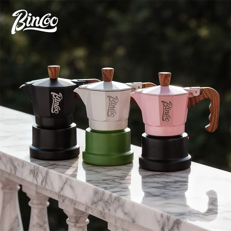 BINCOO Three-Valve Moka Pot Home Mini Espresso Coffee Maker Coffee Brewing Equipment 1Cup/2Cups