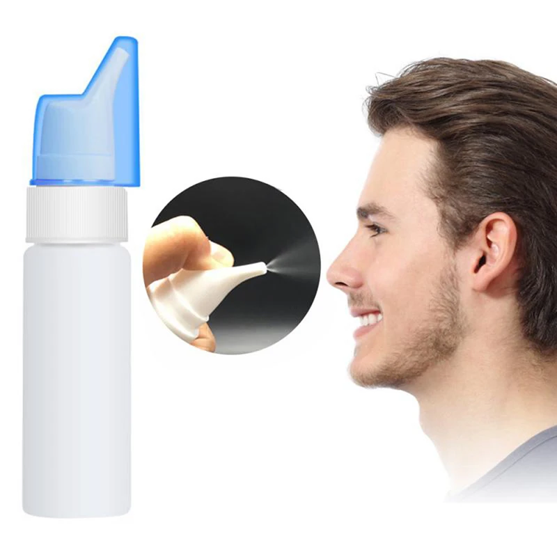 20/30/50/70ml Nasal Spray Bottle Mist Sprayer HDPE Plastic Durable Nose Wash Empty Container Hand Pump Nasal Spray Bottle