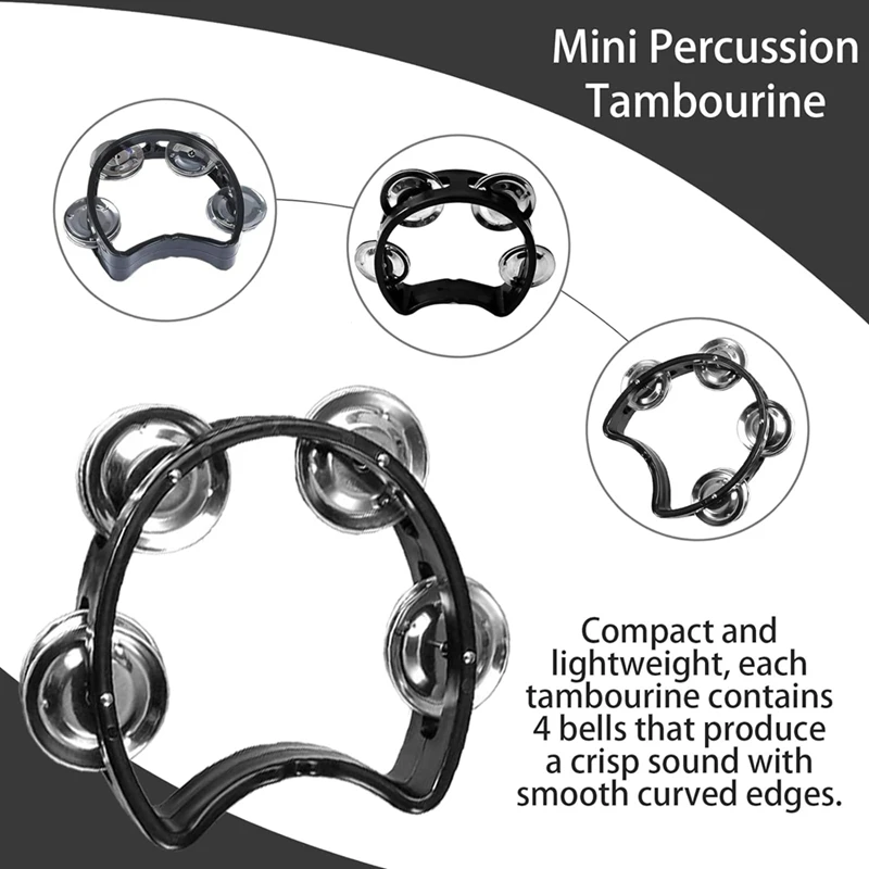 Musical Percussion Instrument Set,Hand Held Percussion,Tambourine And Egg Shakers, Sand Hammer For Party, KTV