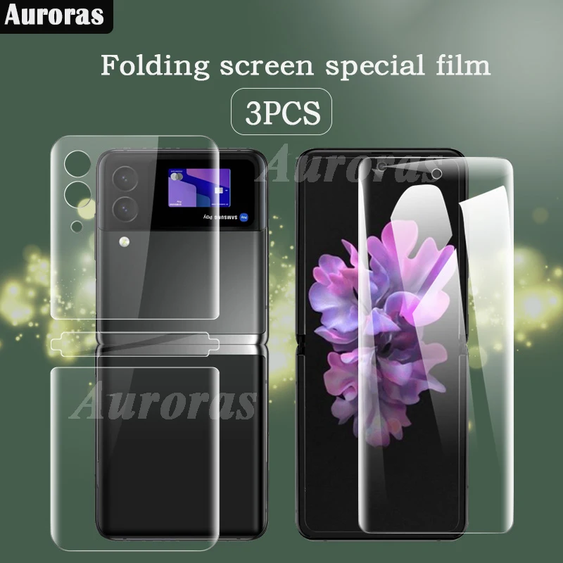 

Auroras Screen Protector For Samsung Galaxy Z Flip Fold 4 3 5 Film 9D Full Hydrogel Film Protector For Samsung Z Flip4 Film