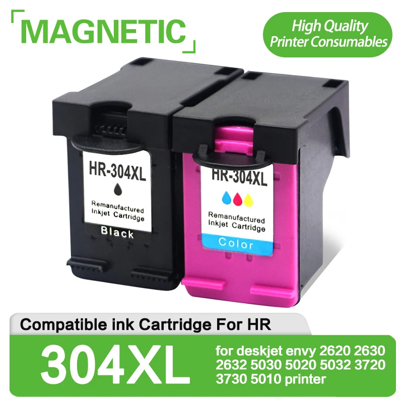 New HP304XL N9K08AE N9K07AE compatible for deskjet envy 2620 2630 2632 5030 5020 5032 3720 3730 5010 printer