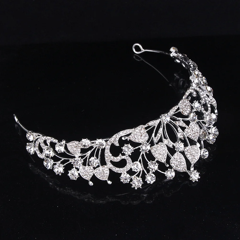 

1pc Rhinestone Crown Hoop Bridal Wedding Tiara For Bride Party Women Hair Accessory Alloy Headwear Hair Styling Tool