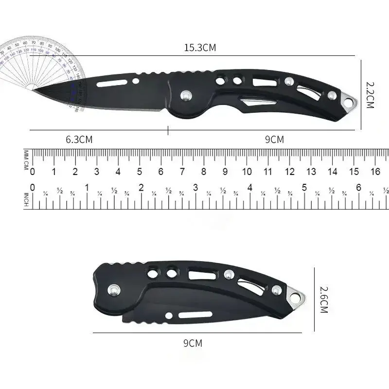 Outdoor Folding Pocket Knife Stainless Steel Fruit Knife EDC Carry Keychain Folding Knife Multifunctional Pocket Knife