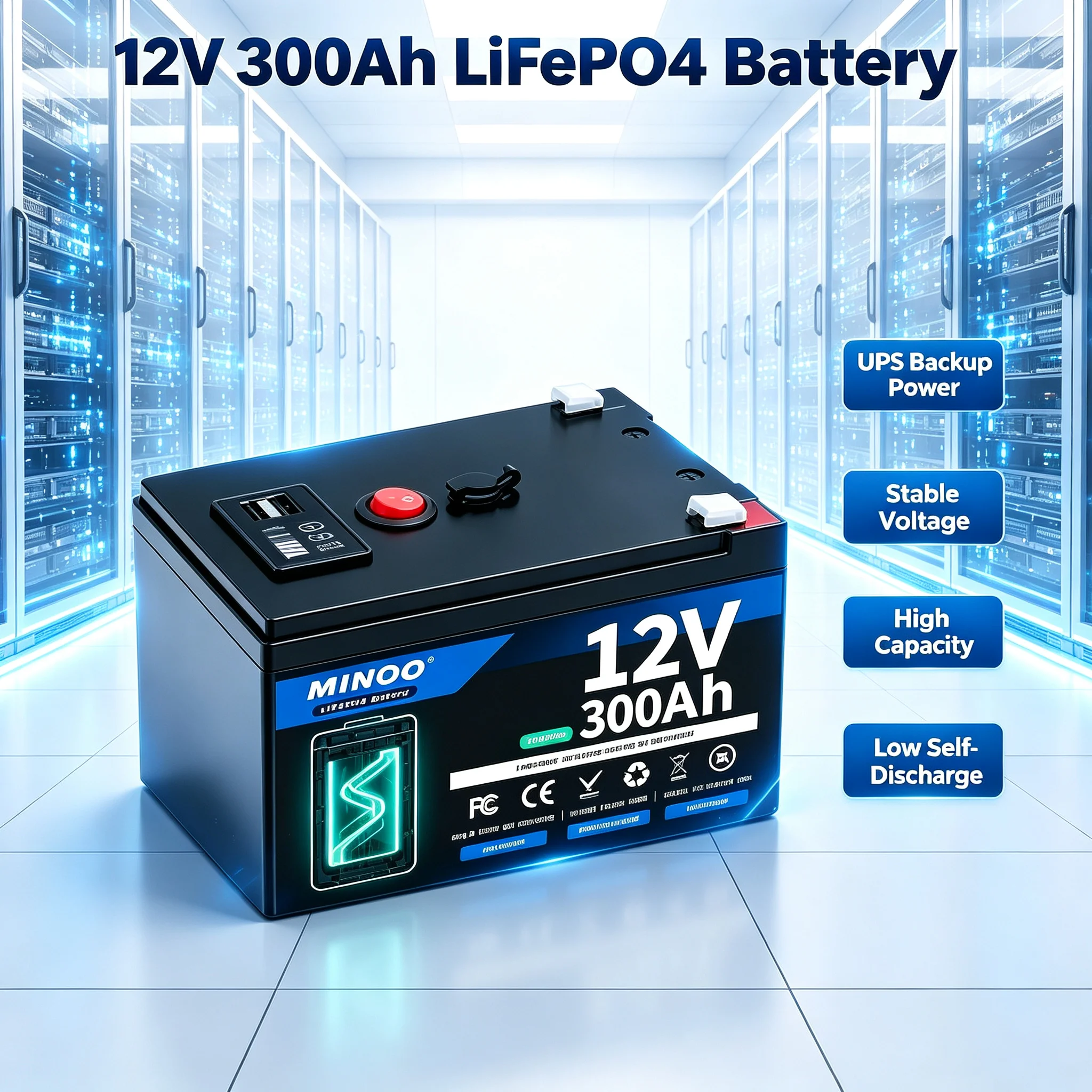 LiFePO4 12V 300AH 12V 200AH Battery Free Charger 12V Lithium Battery Built-In 300A BMS 6000+ Cycle Foat Fast Ship From EUr Bo