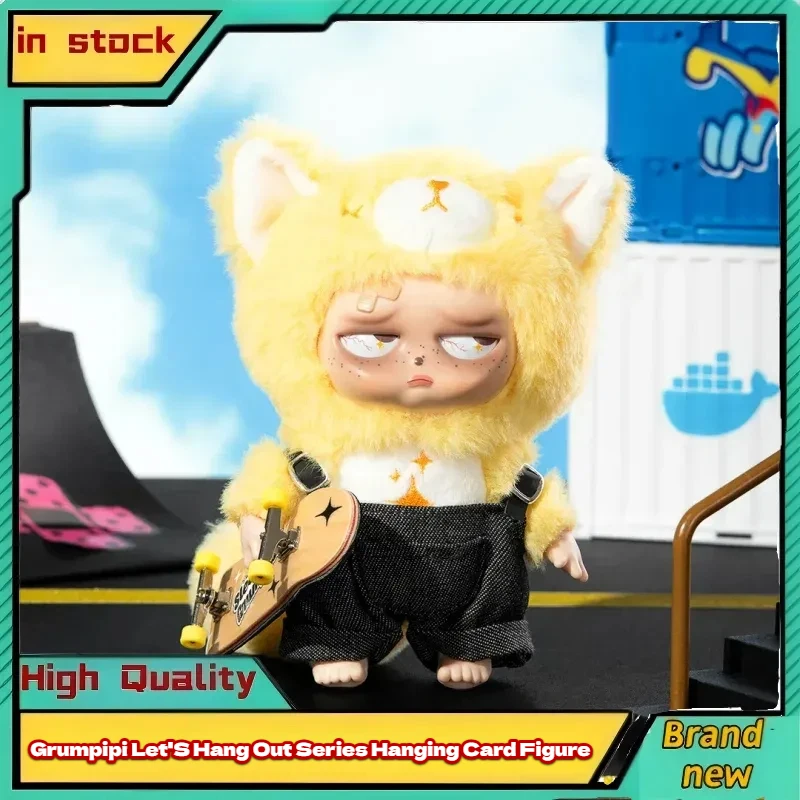 

New Grumpipi Let'S Hang Out Series Hanging Card Figure Trend Play Action Figurine Vinyl Face Plush Model Desk Decor Customize