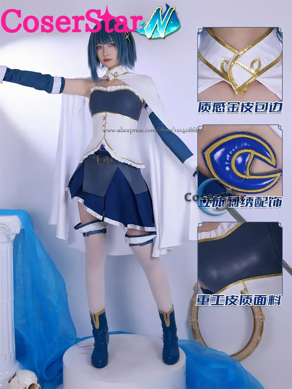 Puella Magi Madoka Magica Miki Sayaka Costume Cosplay Gioco di ruolo Comic Con Dress Ognissanti Parrucche per feste Animazione Prop