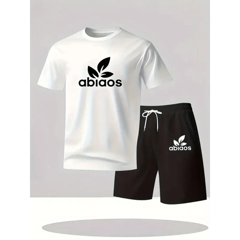 

2025 New Summer Leisure Set Fashion Short sleeved T-shirt and Shorts Suitable for Outdoor Activities, Beach Travel, Sunscreen