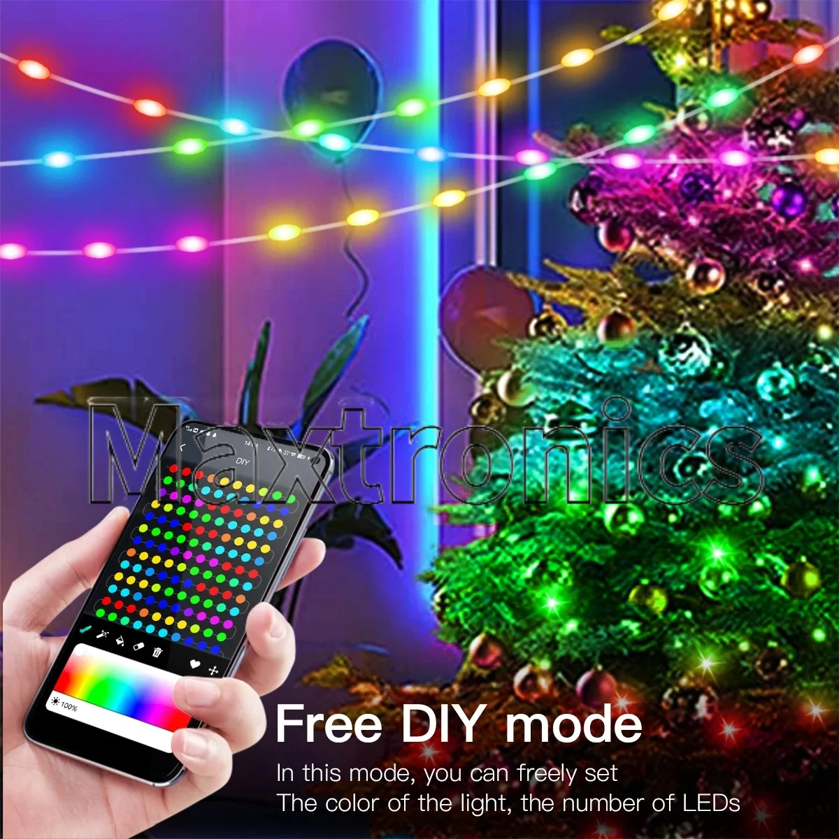 5/10/20M WS2812B RGBIC LED Strip Lights Bluetooth APP Control DIY USB Lamp for Dreamcolor Party Tree Wedding Fairy Garland Deco