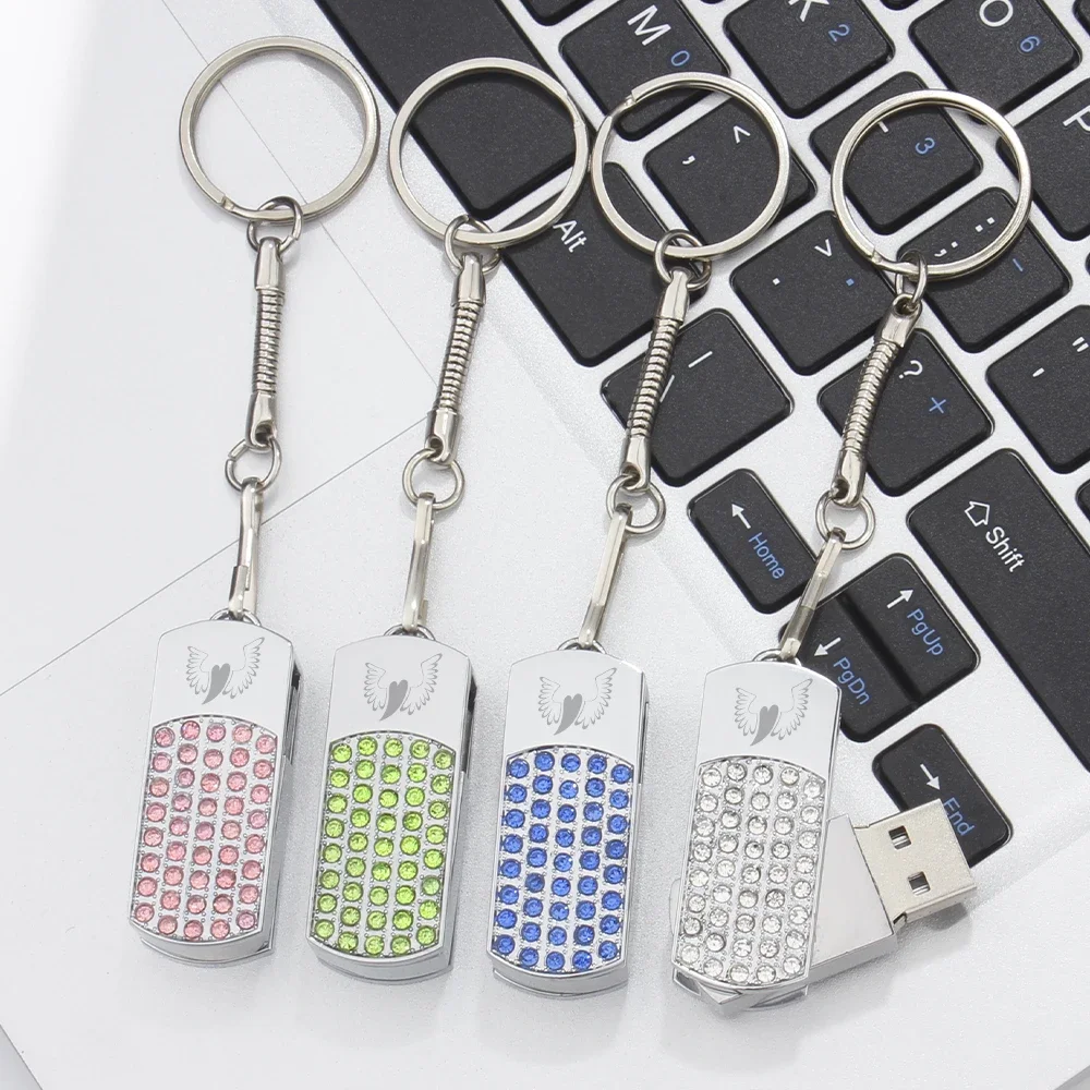 

Кристаллический флэш-накопитель 64 ГБ USB 2.0, 32 ГБ, красивый флэш-накопитель, креативный подарок, 16 ГБ, портативная карта памяти, брелок для ключей, USB-накопитель