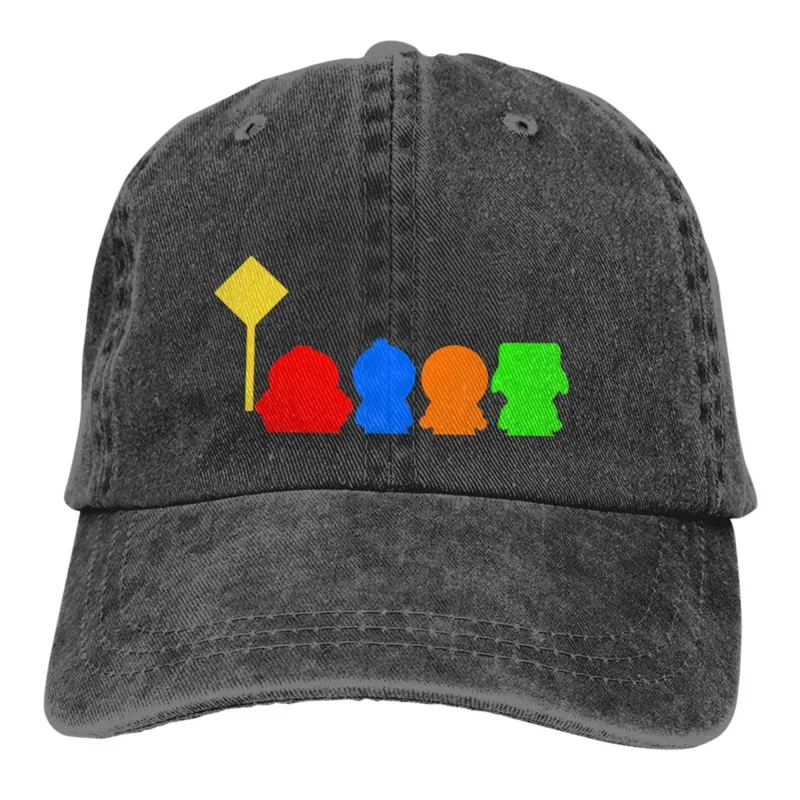 Washed Men's Baseball Cap Colorful Trucker Snapback Caps Dad Hat Southpark Game Golf Hats