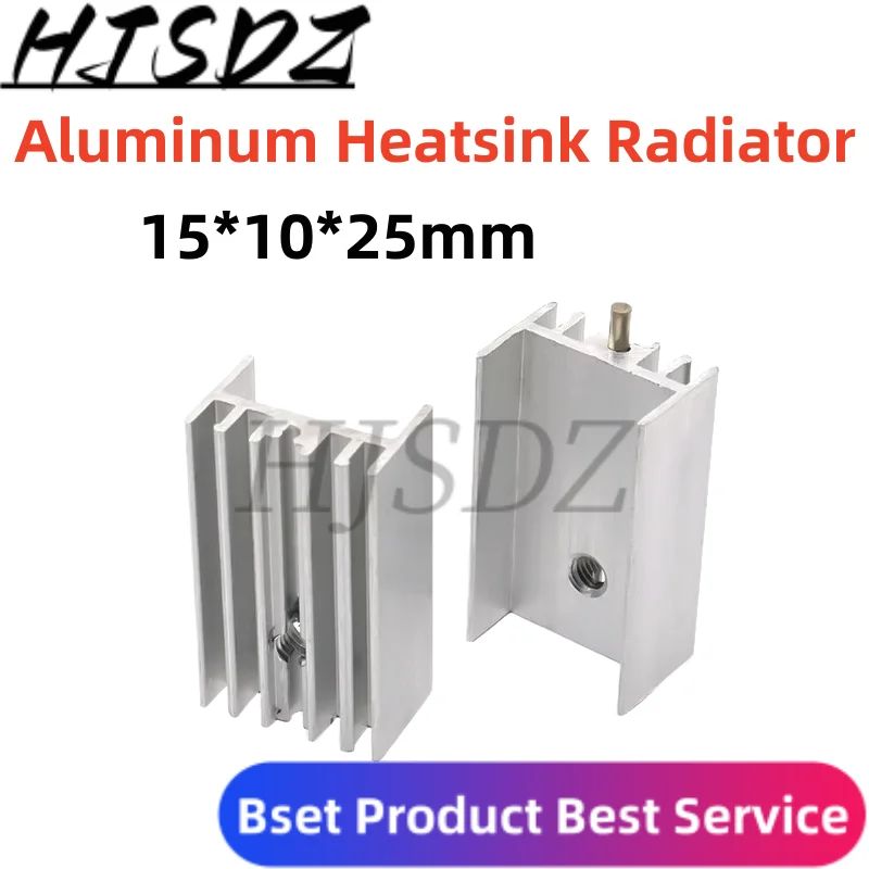 5pcs Aluminum Heatsink Radiator 15*10*25mm Transistor TO-220 hjxrhgal For Transistors TO220 white