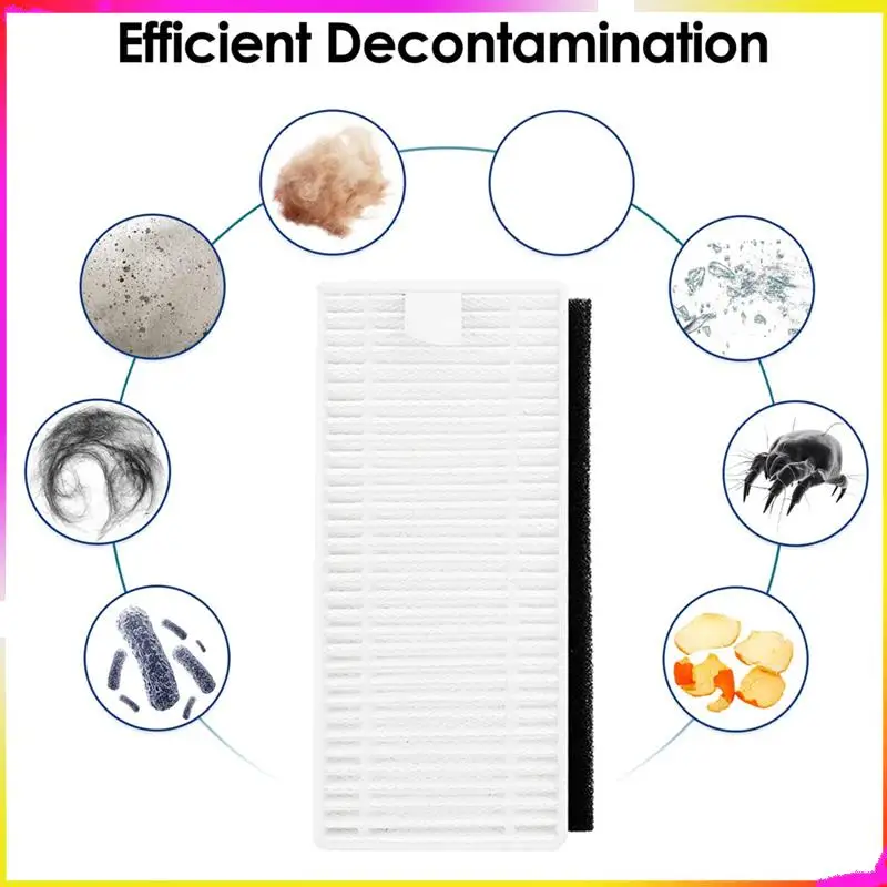 M04k 14 peças para lefant m201 u180 m571 m200 m500 m501 m520 t700 t800 peças de aspirador de pó robótico filtros hepa escovas laterais