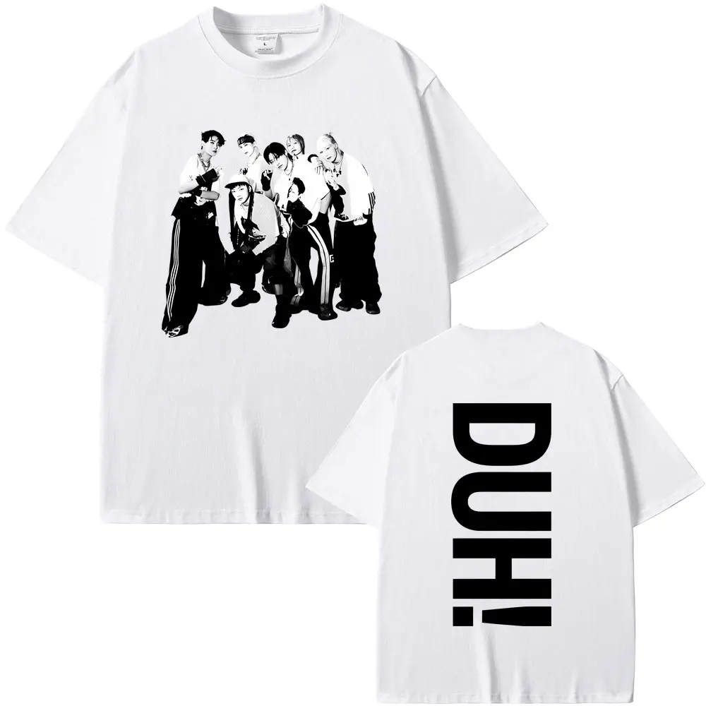 

Korean P1Harmony 2025 DUH Same Print T-shirt Men Women Kpop Fashion Trend T Shirts Men's Hip Hop Oversized T-shirts Streetwear