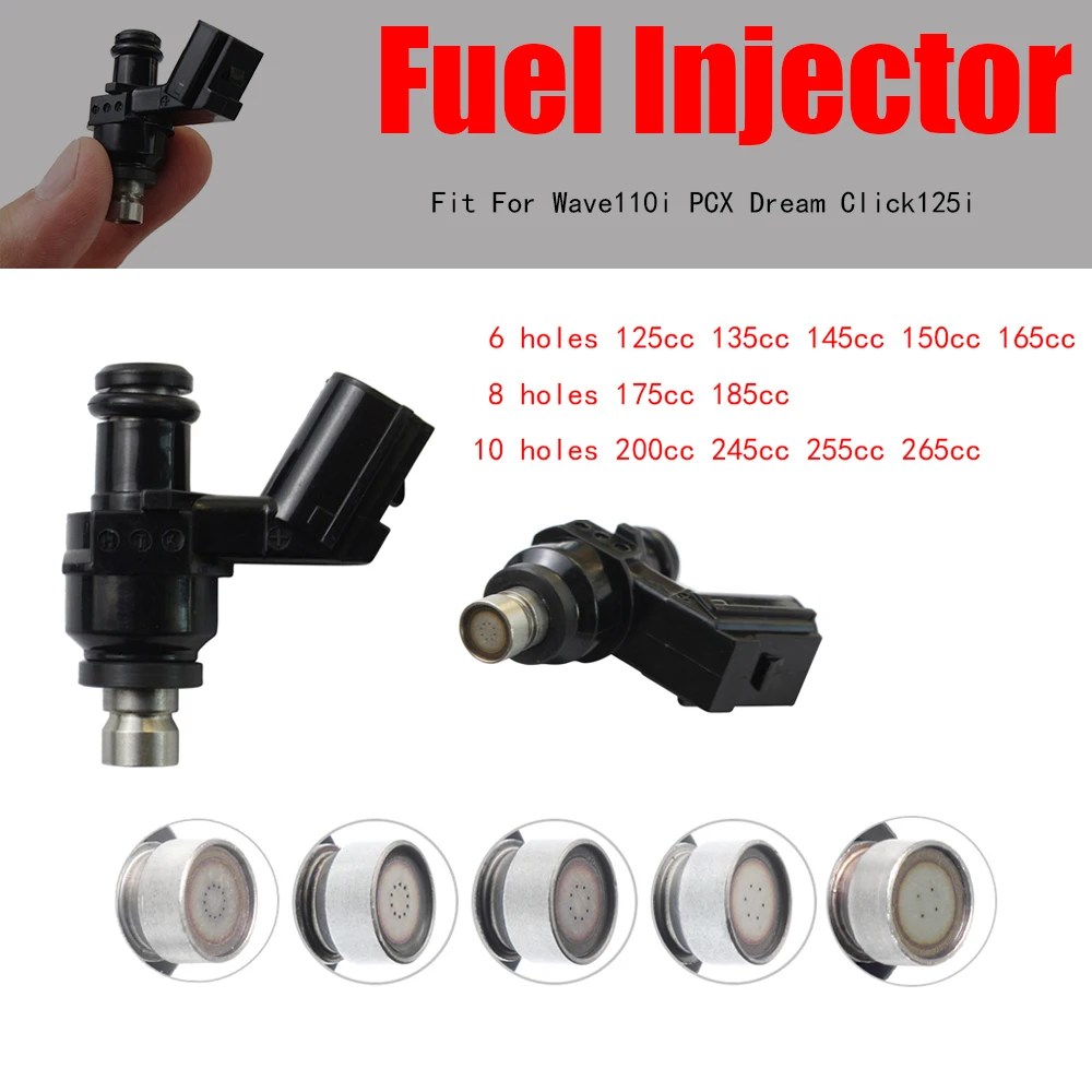 motorcycle throttle body (8-10-12 holes) Fuel injector Nozzle For WAVE110i   WAVE-125i MSX PCX150 Click125i ADV150