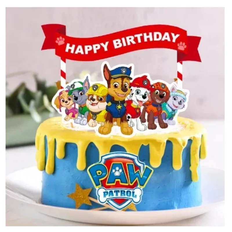 3PCS Paw Patrol Kuchen Dekoration Patrol Canine Anime Nette Geburtstag Präsentieren kinder Geburtstag Partei Liefert Jungen Mädchen Spielzeug