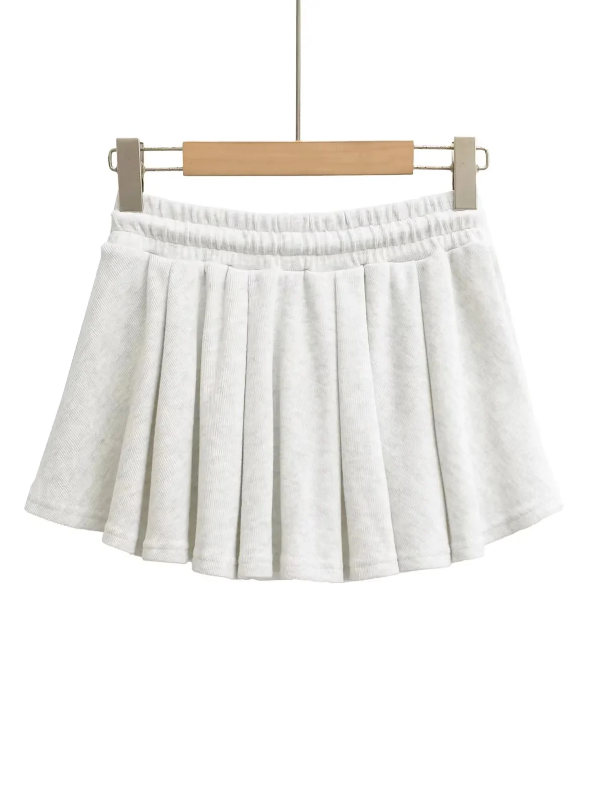 Sweet And Spicy High Waist Dstring Pleated  Skirt Women's Elastic Waist Anti-Light A-Line ort Skirt Spor Sle