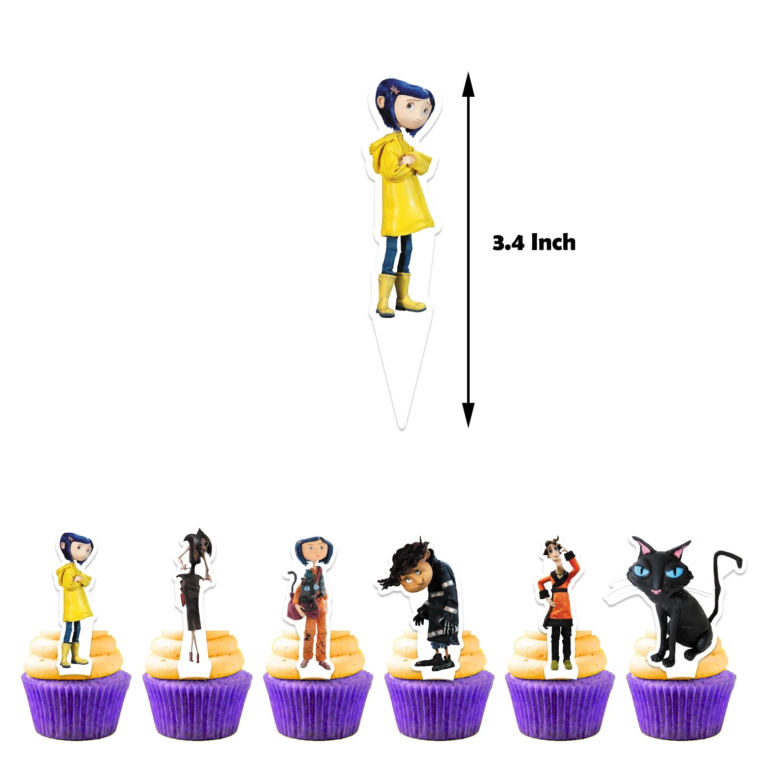 Movies Coraline Theme Party Decoration Horror Series Birthday Set Banner Cake Topper Balloons Halloween Party Supplies