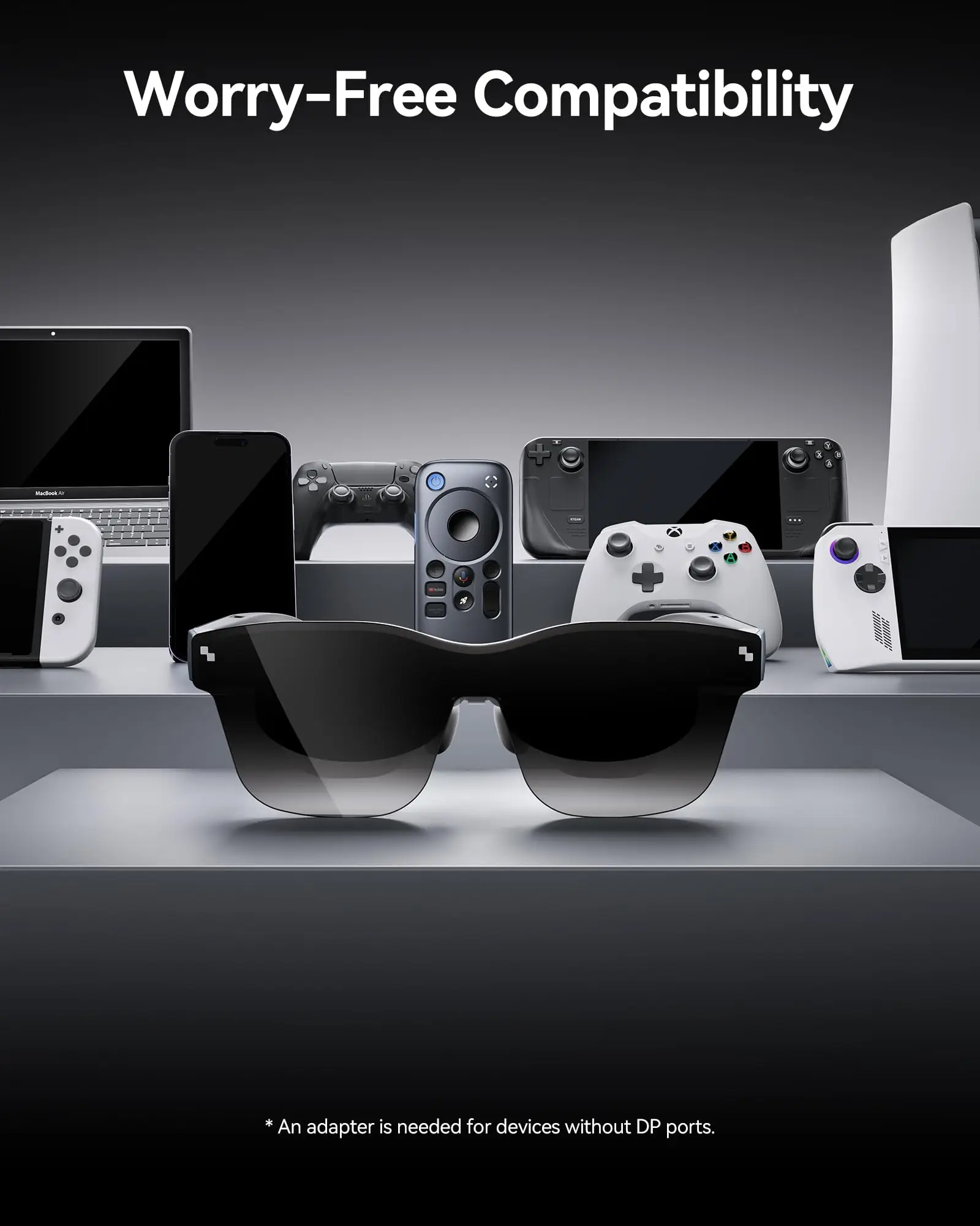 แว่นตา RAYNEO Air 2s AR/XR - ลําโพง 4 ตัว, จอแสดงผล OLED FHD 201" 120Hz 5000 Nits