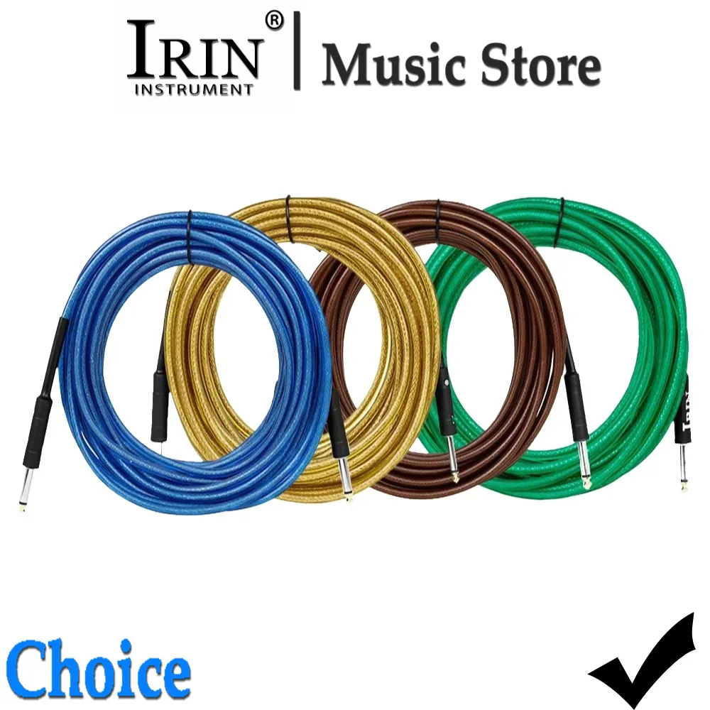 RIN Guitar Cable Wire Cord Jack Line Audio Cable Anti-Noise Reduction Line Shielded Cable 3/6/10 M Amp Cable Guitar Accessories