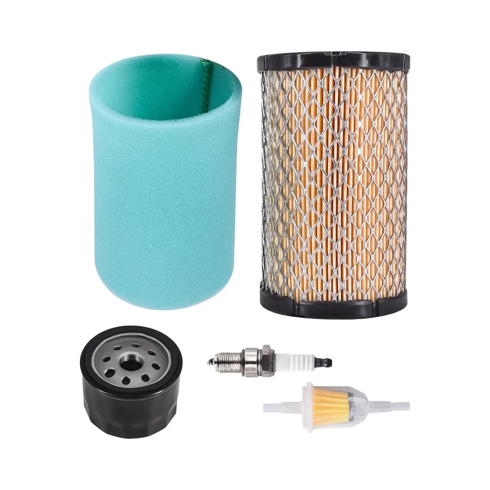 5Piece Air Filter Oil Change Kit Compatible with Many for Lawn Mower Models for Routine Engine Air and Oil Maintenance