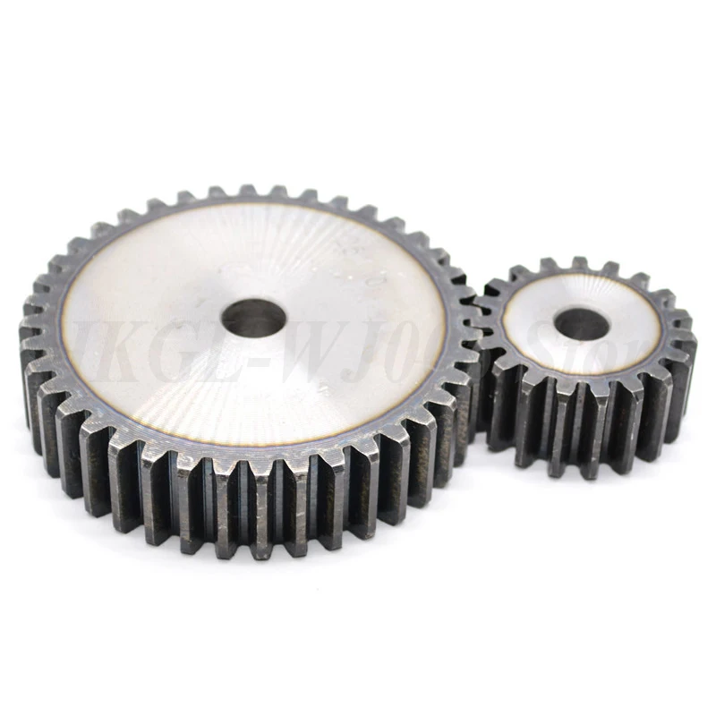 Spur Gear 1.5/2/2.5 Mod 12-100 Teeth 45# Steel Cylindrical Gear Process Hole Pinion Gears Flat Gear Mechanical Transmission Gear