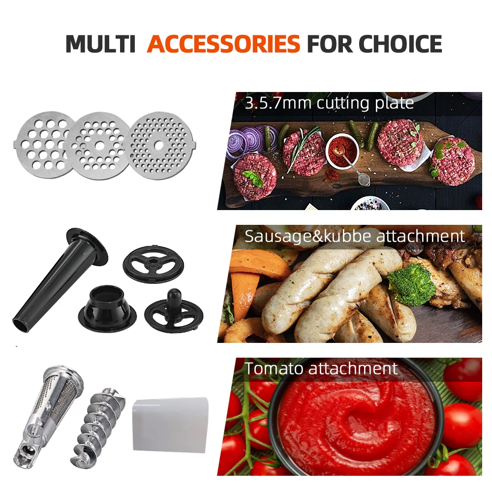 Large Power Kitchen Home Appliance Meat Mincer Food Processor Sausage Maker Electric Meat Grinder