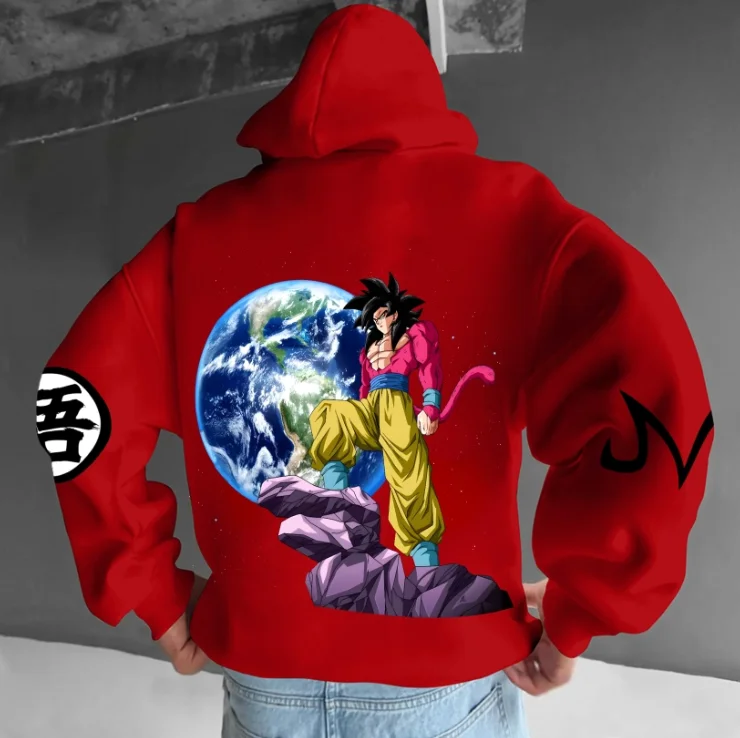 

Новая официальная толстовка с принтом персонажей аниме Dragon Ball, мужская и женская рубашка в стиле Y2K, стираная рубашка в стиле ретро