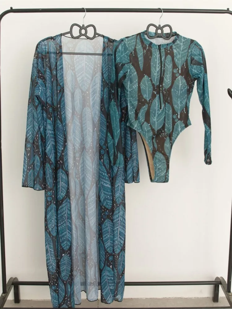 Conjuntos de uma peça cobrir sexy maiô feminino verão conjunto biquíni manga longa roupa de banho praia terno de natação Куlelьник