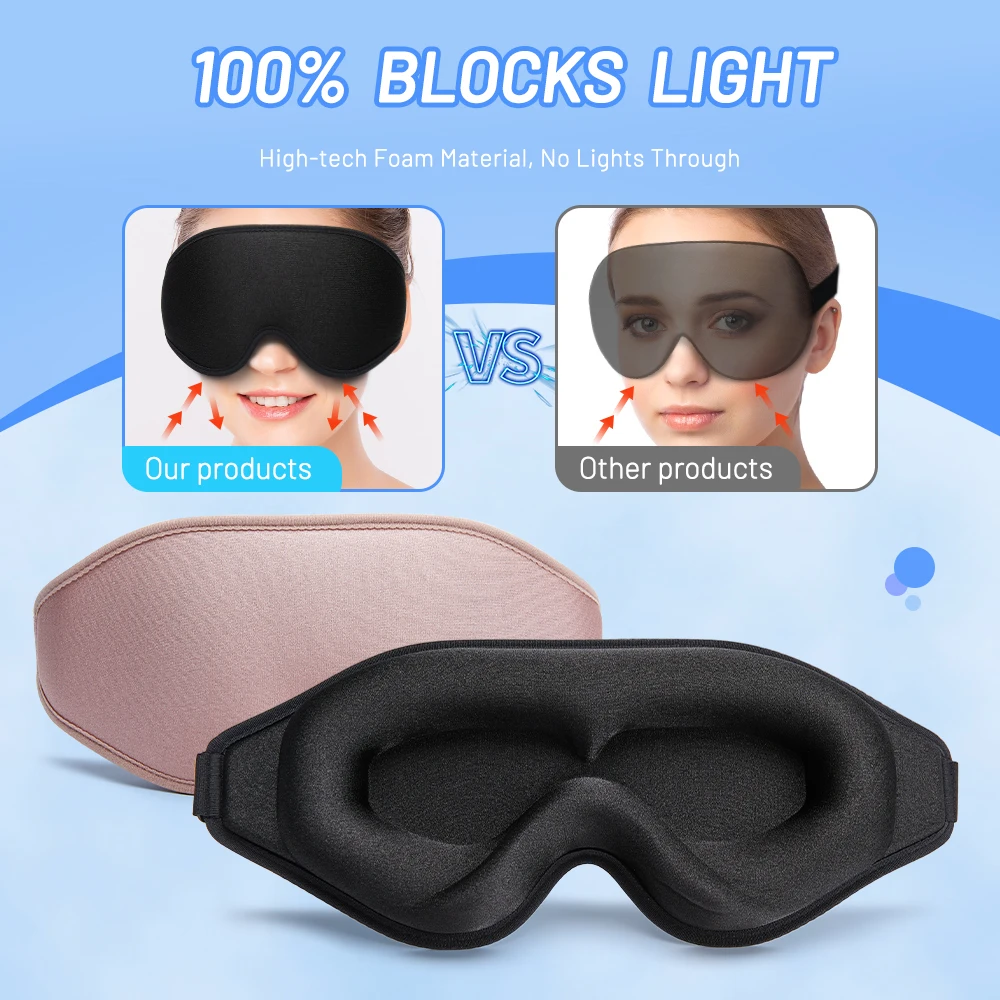 

3D Sleeping Mask Eyepatch Blindfold Light Travel Portable Night Sleep Eye Mask Slaapmasker Sleep Patch for Comfortable Rest