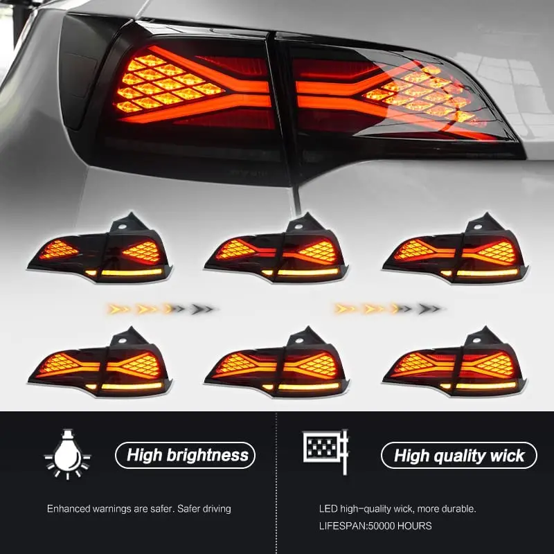 LED Tail Lights for Tesla Model 3 / Y 2017-2022 Rear Brake Lamp Taillight Upgrade with Start-up Animation Dynamic Sequential Tu