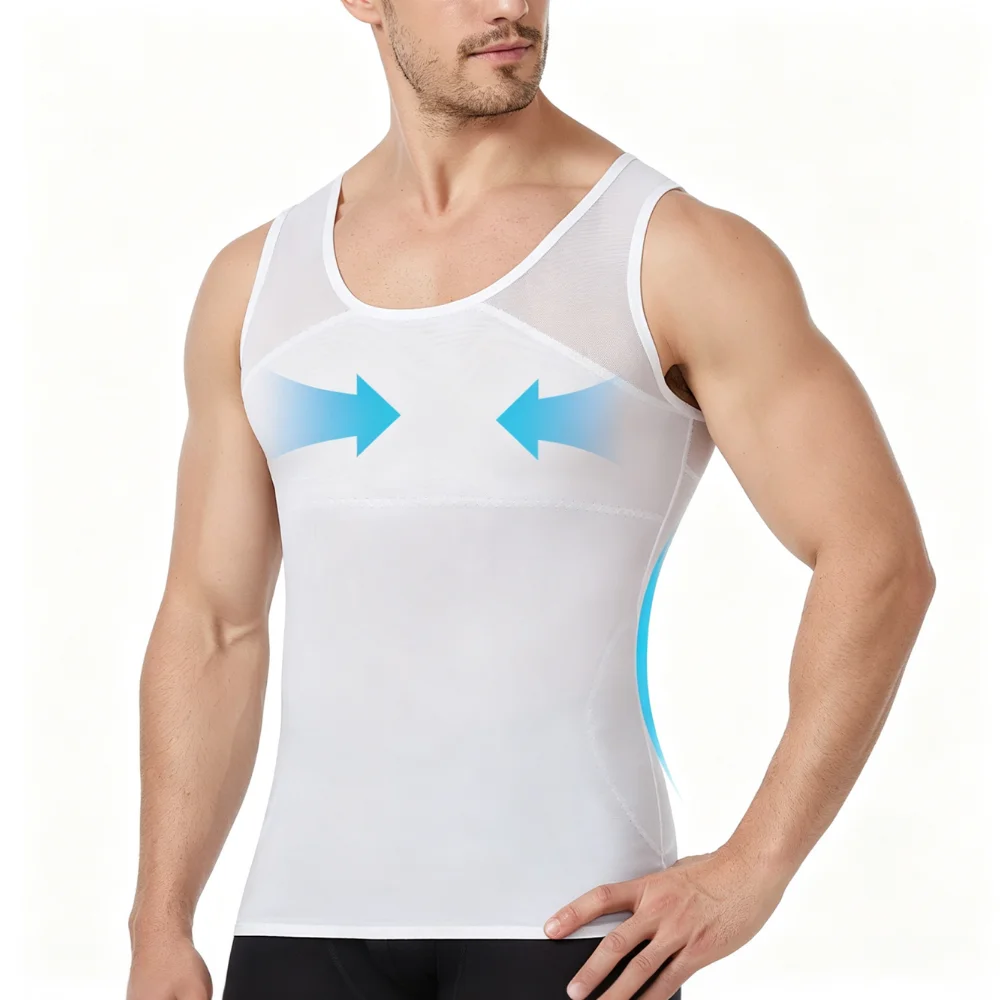 Crossfit Weight Vest - 남성용 슬림핏 보정 속옷, 가슴 압박