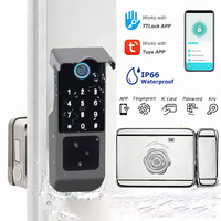 Fingerprint Lock Waterproof Tuya Wifi Remote Control Bluetooth TTLock IC Card Digital Code Keyless Electronic Smart Door Lock