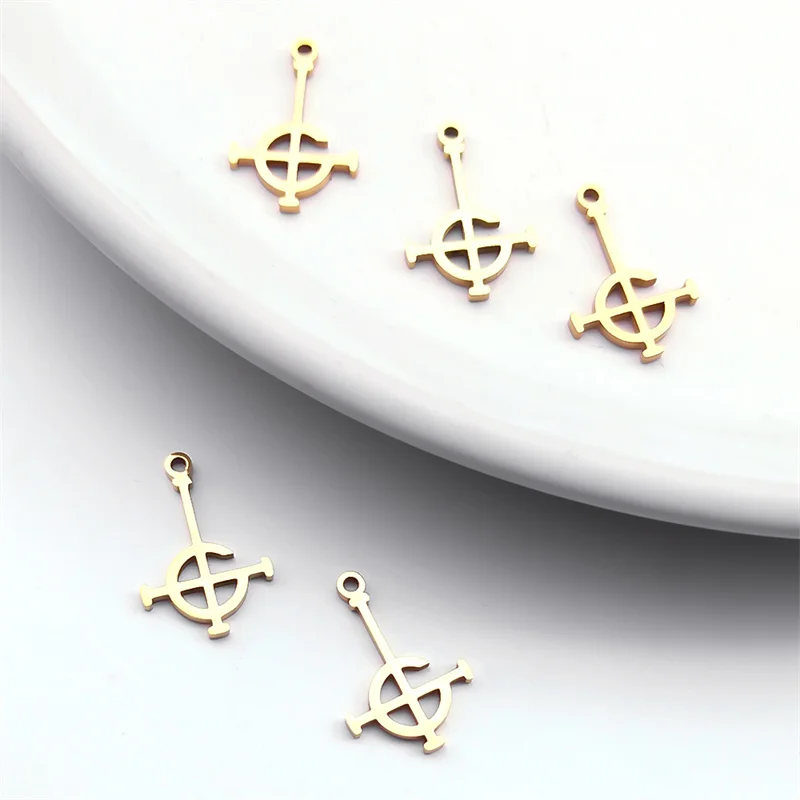 Stainless Steel Ghost Nameless Band BC Small Pendant Bracelets/Earrings for Women Men Diy Jewelry Accessories Making N1722S05