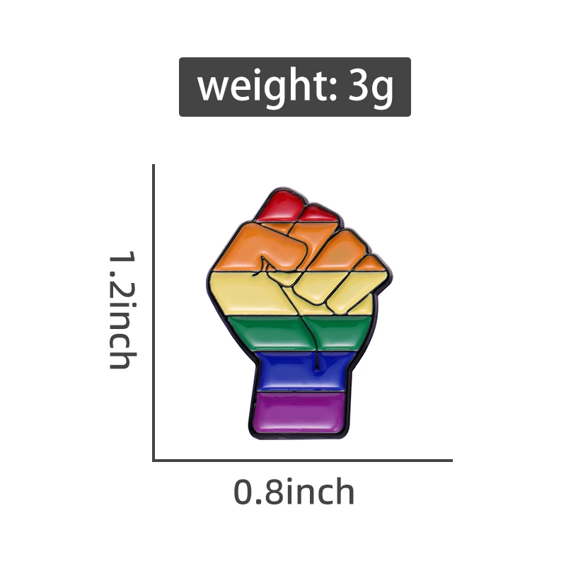 Lgbtフィストエナメルピン,恋人向けジュエリー