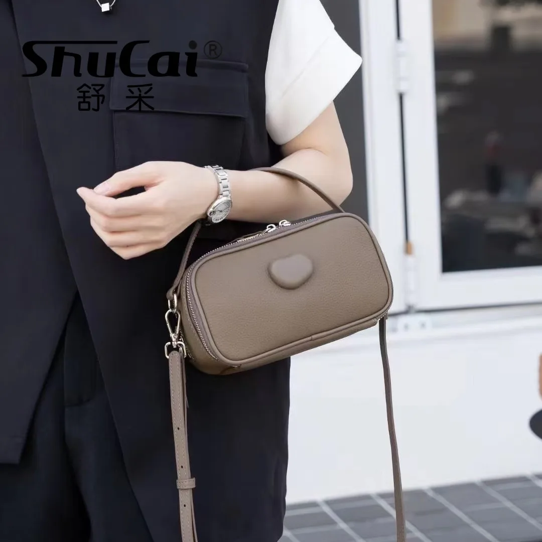 Genuine Leather Bags Women Small Square Bag ins Hundreds of Ladies Single Shoulder Crossbody Camera Bag