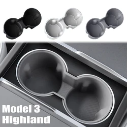 BEVO Center Console Cup Holder Insert for Tesla Model 3 Highland 2023 2024 Rear Seat Silicone Slot Cover Interior Accessories