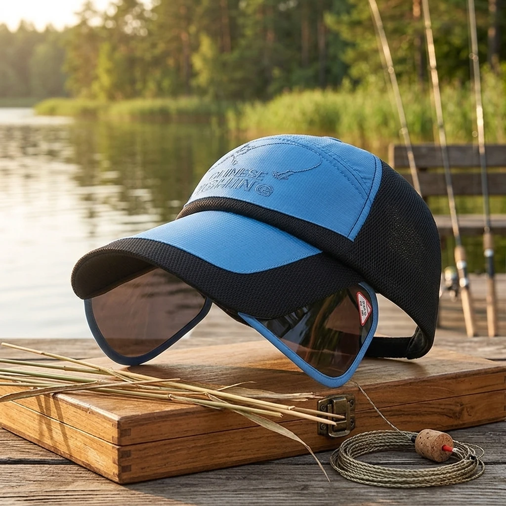 Adjustable Sun Protections Baseball Cap for Outdoor Fishing and Hiking with Extendable Brim and Breathable Mesh Panels Unisex